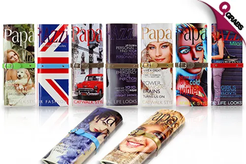 For QR89, Get Some Attention with a Paparazzi Magazine Wallet - Choose from 10 Trendy Cover Patterns! (QR149 Value)